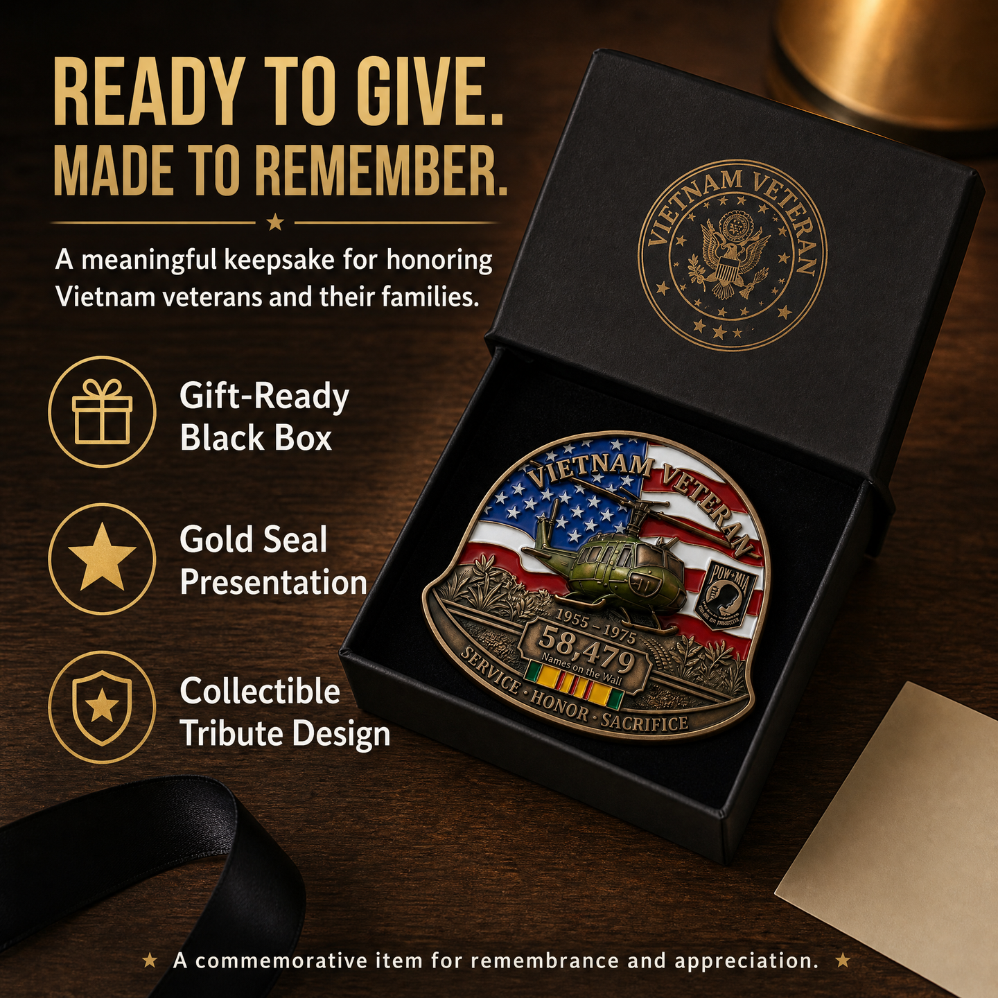 🇺🇸 Last Day Promo: 50% OFF 🎖️ -Vietnam Veteran M1 Helmet Tribute Commemorative Challenge Coin