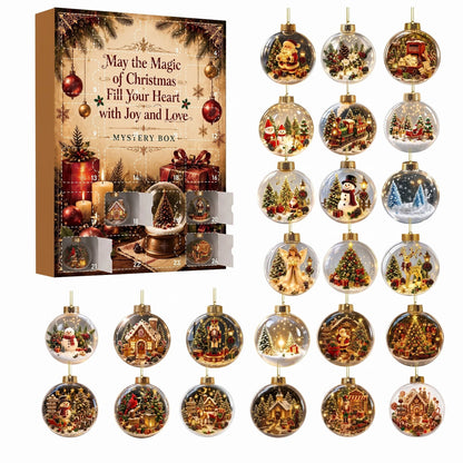 🎄 24-Day Christmas Mystery Ornament Advent Calendar