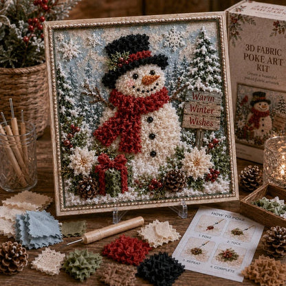 🔥HOT SALE🔥🎁 3D Christmas Fabric Poke Art Kit