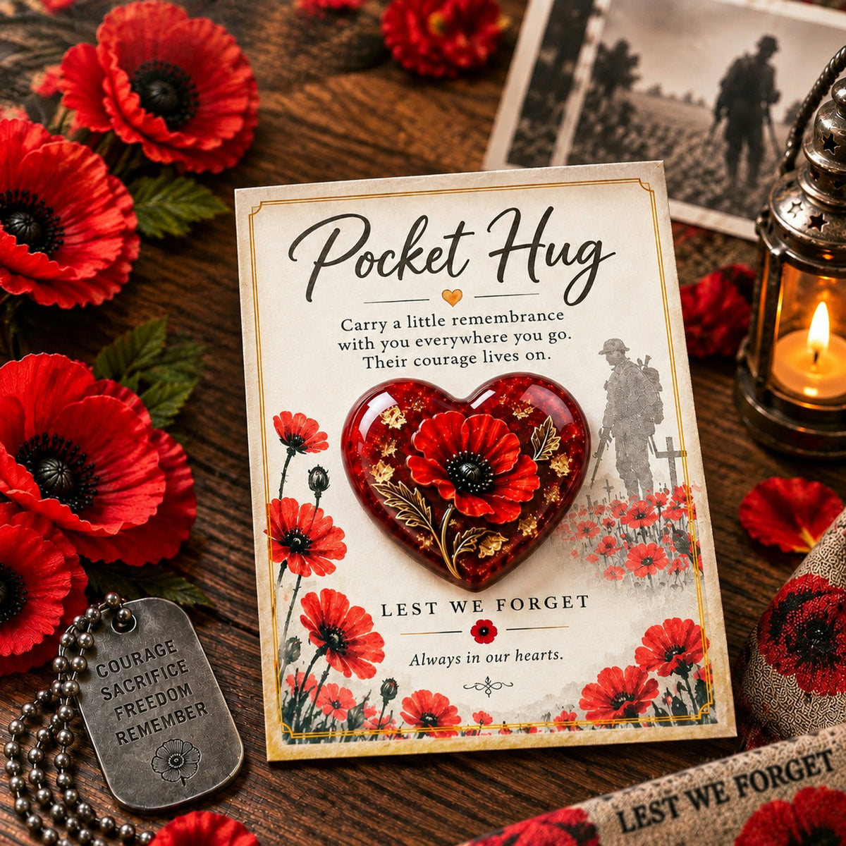 🔥Hot Sale🔥 - 🌺 Pocket Hug™ Remembrance - A Little Keepsake of Love, Honor & Memories