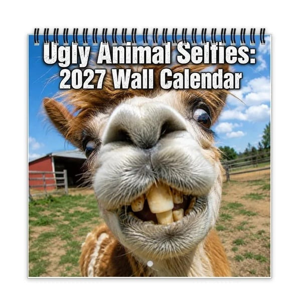📸😂2027 Ugly Animal Selfies Wall Calendar