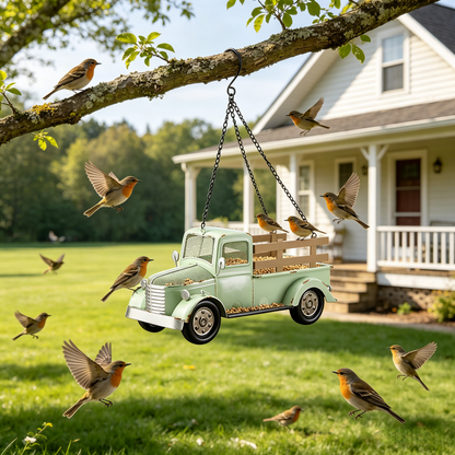 🚛🐦 Vintage Truck Bird Feeder – Add a Touch of Nostalgia to Your Garden
