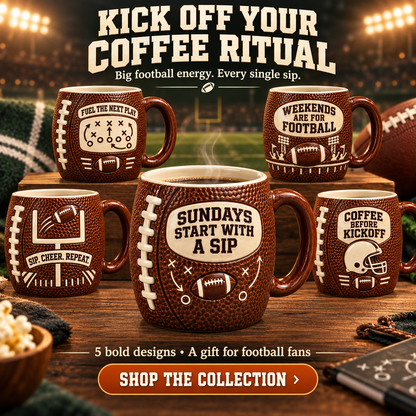 🏈 Your Game Day MVP Has Arrived! The Ultimate "Pigskin" Ceramic Mug ☕️