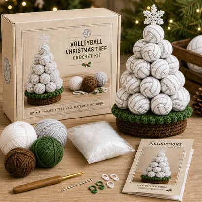 🔥LAST DAY 50% OFF - 🎄Sports Ball Christmas Tree Crochet Kit