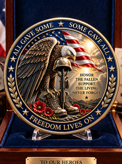 Freedom Isn’t Free – Thank You to Our Heroes Double-Sided Memorial Medallion