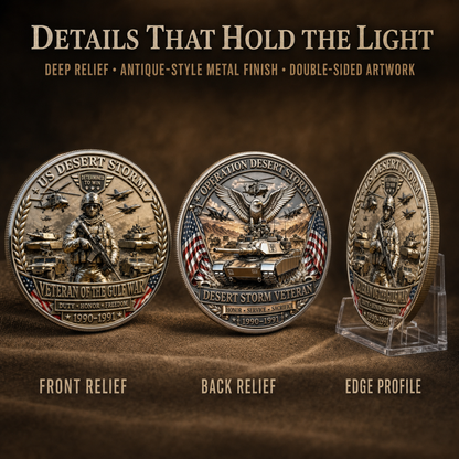 🏜️Operation Desert Storm Veteran Commemorative Metal Medal