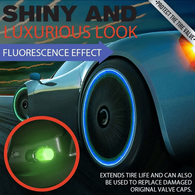 (🔥3rd Anniversary Sale) - Fluorescent Tire Valve Caps