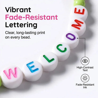 🔥Last Day 49% OFF - ✨🌈Pack of 25 Welcome BeadBracelets - StrengthenClassroom Friendship & SpreadWarm Kindness!