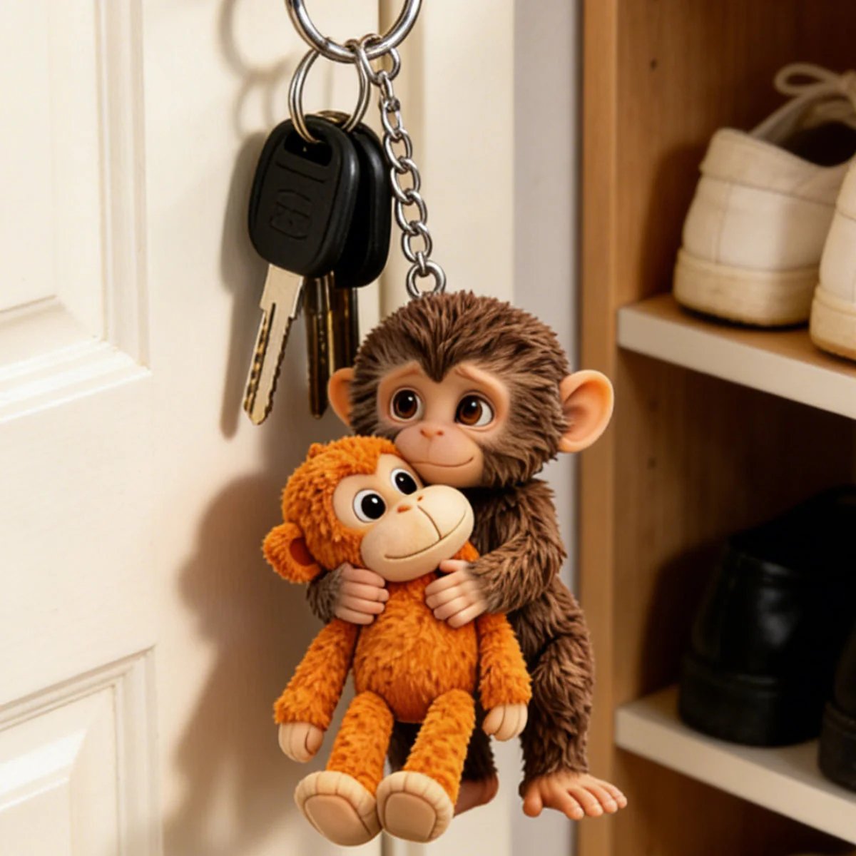 🐵💕Team Punch - Monkey Lover Keychain With Charms