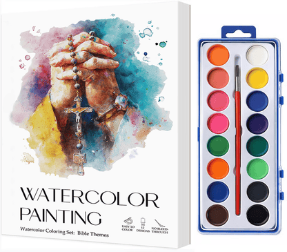 📚✍️Beginner-Friendly💕Christian Bible Verses Watercolor Coloring Book✝️🎨