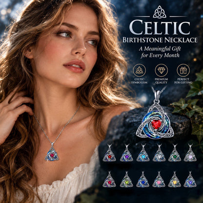 ♾️💖Birthstone Celtic Knot Necklace with cards