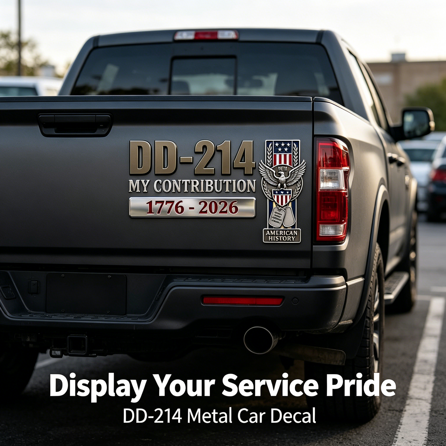 Veteran DD-214 Metal Car Emblem/Badge