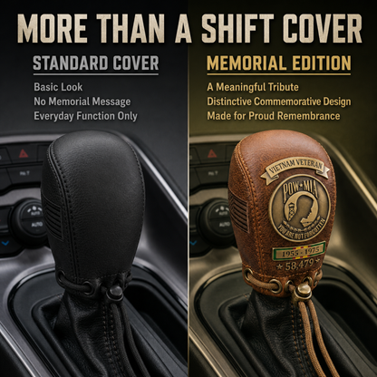Honor & Remember: Premium POW-MIA Vietnam Veteran Gear Shift Cover 🇺🇸 (3 Colors)