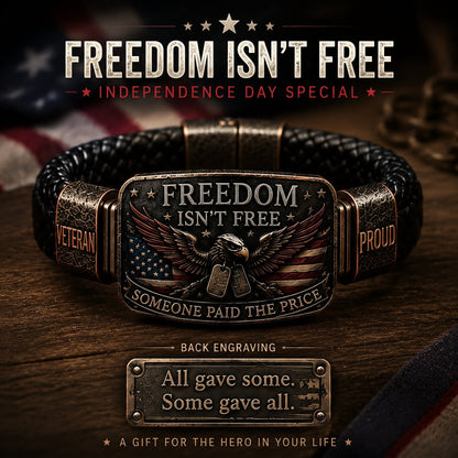 🏆Flash Sale⚡ 5K+ SOLD! usFREEDOM ISN’T FREE – Veteran Tribute Bracelet
