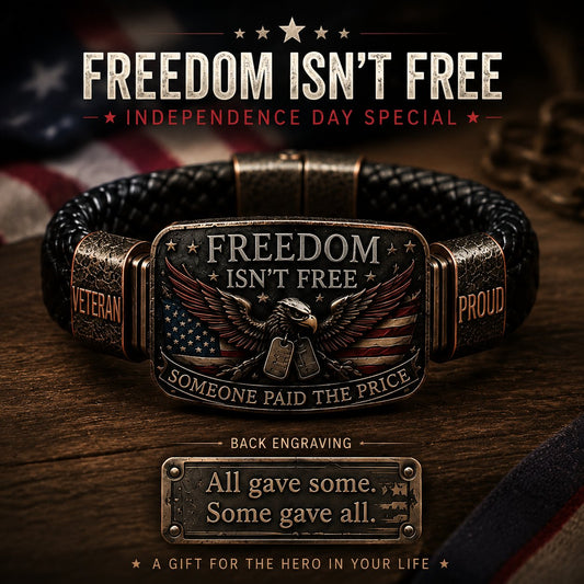 🏆Flash Sale⚡ 5K+ SOLD! usFREEDOM ISN’T FREE – Veteran Tribute Bracelet