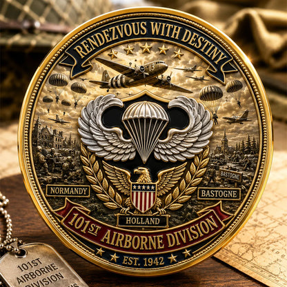 101st Airborne Division Commemorative Metal Medal