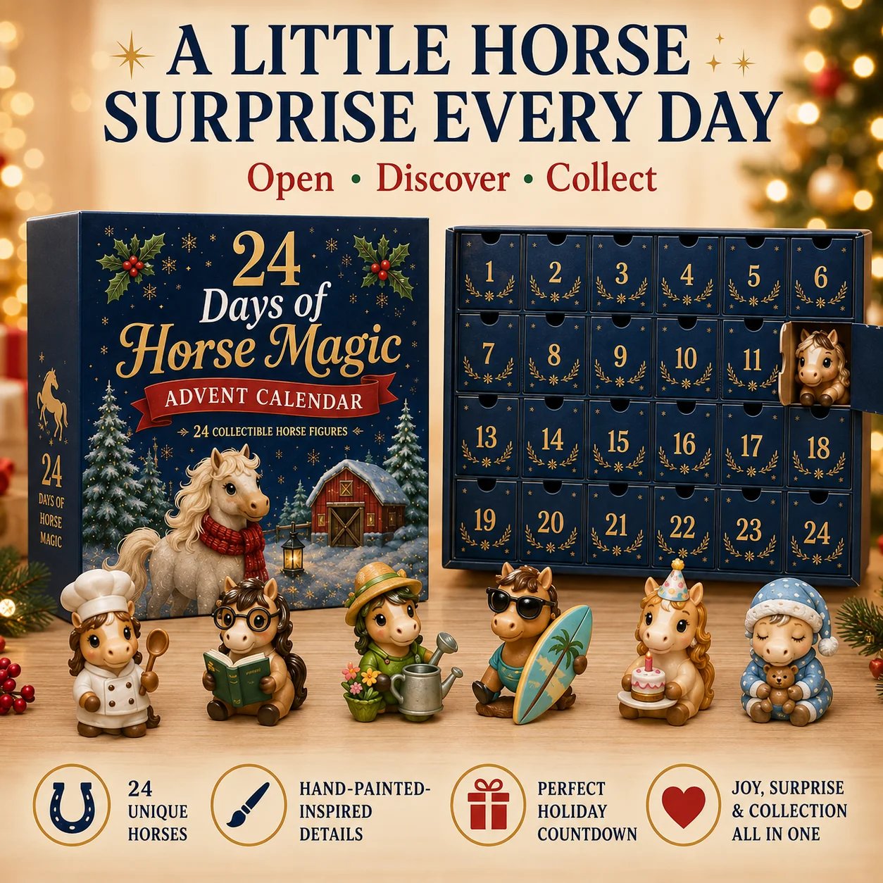 ⏰Limited Stock 50% OFF - 🎄 🐴2026 Horse Advent Calendar | 24 Days of Horse Magic🎁(📦Buy 2 Free Shipping)