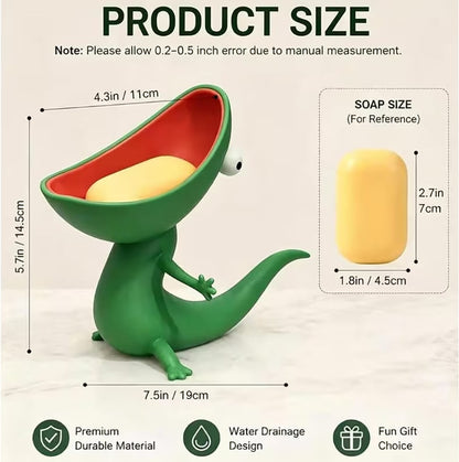 Cute Lizard Soap Holder Storage Shelf