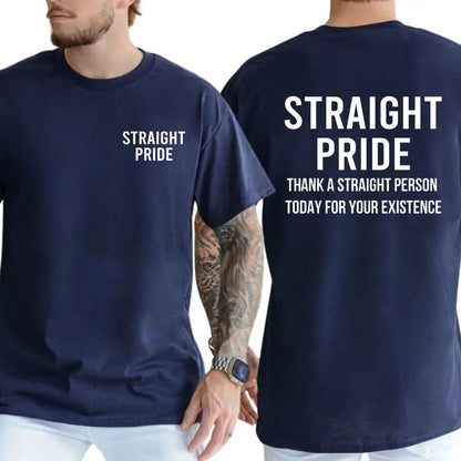 🏆Last Day Promo: 67% OFF 👕😄 Straight Pride Graphic Tee – Funny Unisex Cotton T-Shirt