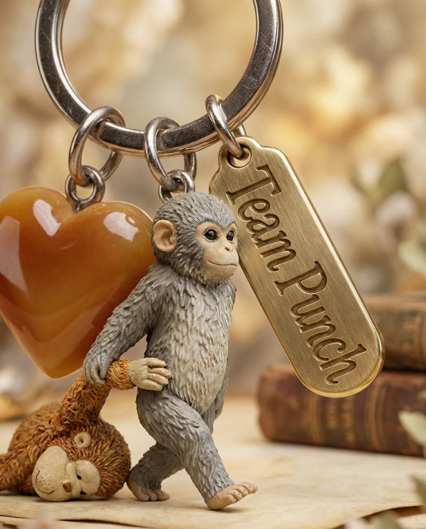 Team Punch - Monkey Lover Keychain With Charms