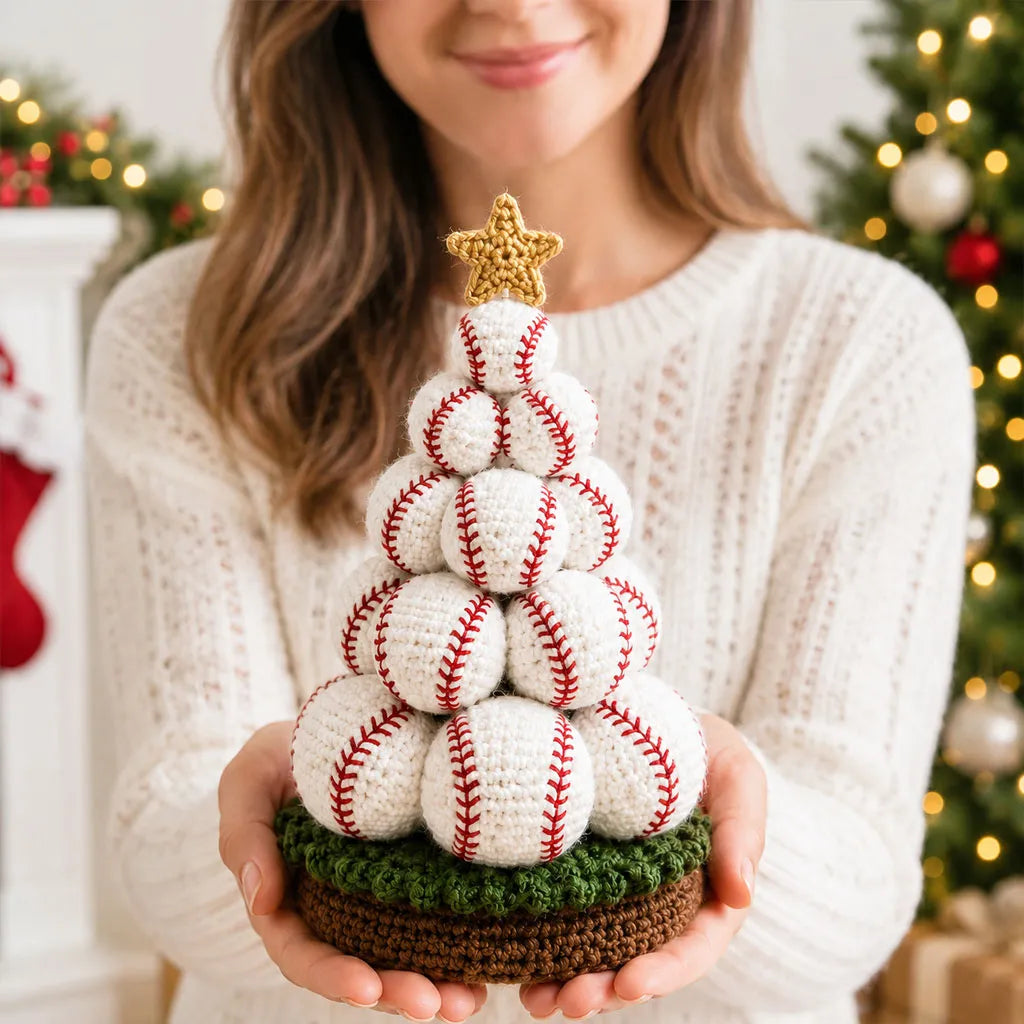 🔥LAST DAY 50% OFF - 🎄Sports Ball Christmas Tree Crochet Kit