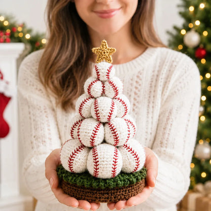 🔥LAST DAY 50% OFF - 🎄Sports Ball Christmas Tree Crochet Kit
