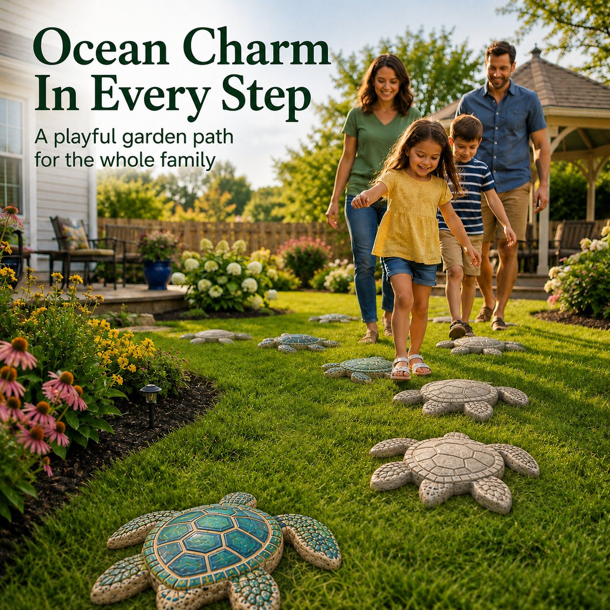 💥 LAST DAY 50% OFF - 🌊 Reusable Ocean Theme Garden Art Mold – Make Your Garden Truly One of a Kind