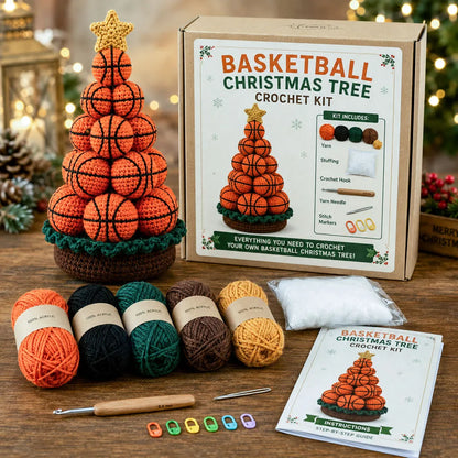🔥LAST DAY 50% OFF - 🎄Sports Ball Christmas Tree Crochet Kit