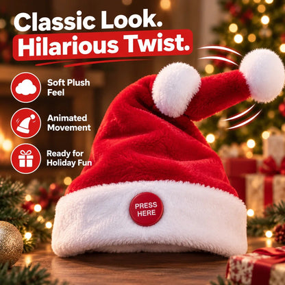 🎅 🤣 Singing & Dancing Santa Hat — Animated Christmas Party Hat(📦Buy 3 Free Shipping)