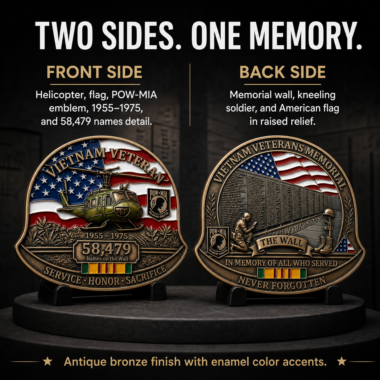 🇺🇸 Last Day Promo: 50% OFF 🎖️ -Vietnam Veteran M1 Helmet Tribute Commemorative Challenge Coin