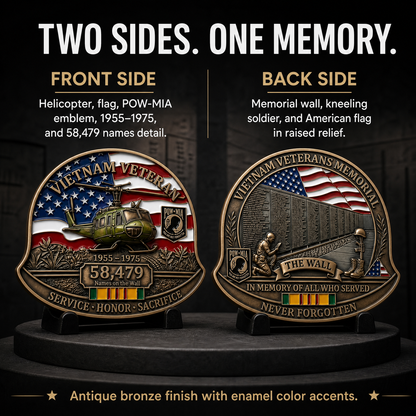 🇺🇸 Last Day Promo: 50% OFF 🎖️ -Vietnam Veteran M1 Helmet Tribute Commemorative Challenge Coin