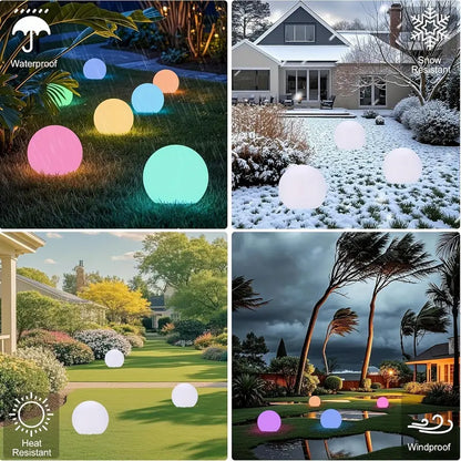 8-in Solar Globe Light Outdoor