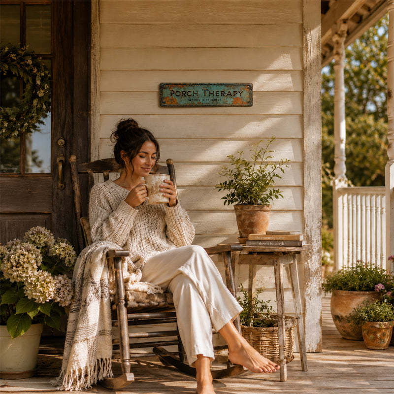 🏡Summer Sale 49% OFF🔥Country-style "Porch Healing" Metal Sign