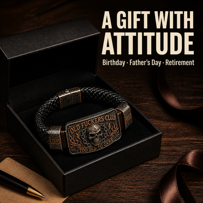 🔥Last Day 50% OFF 💀 OLD FUCKERS CLUB Skull Bracelet
