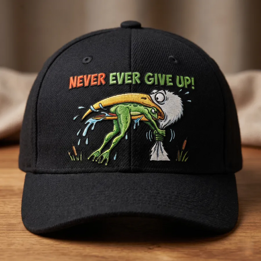 🔥Hot Sale 49% OFF🌟Funny Frog Never Ever Give Up Resilience Hat