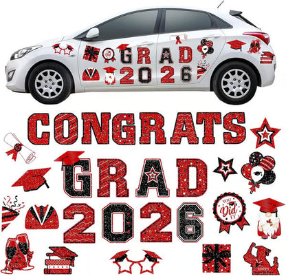 🎓 2026 Grad Car Magnets 🧲 – 30-Piece Set for Celebration Decor (Cars, Fridges & More)