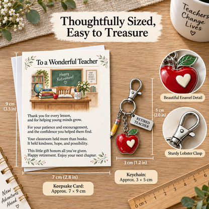 Retirement Keychain & Keepsake Card