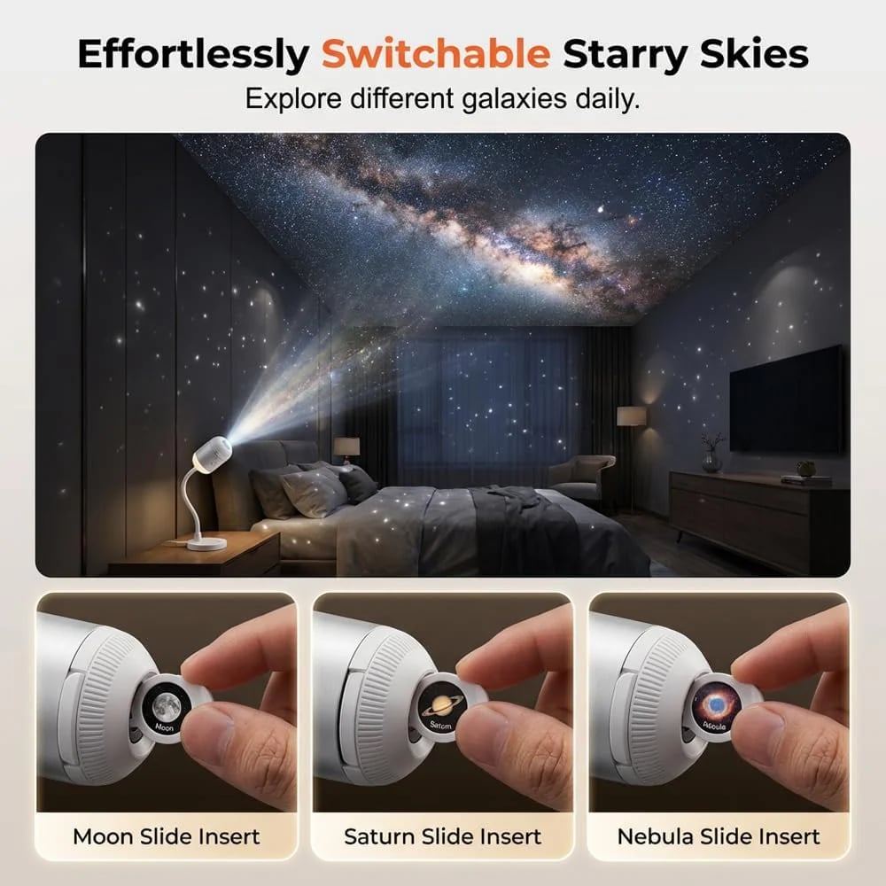 (🎁Last Day 50% OFF)✨🌌Galaxy Projector Night Light