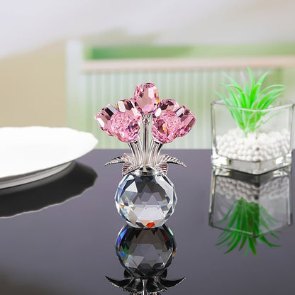 🔥Hot Sale 70% OFF💖💎Crystal Colorful Rose Flower Vase