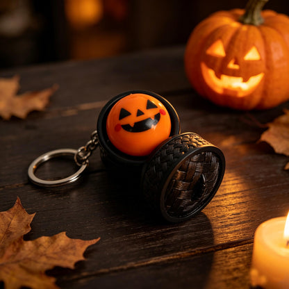 Cute Dumpling Pressable Fidget Keychain - touch sensing light