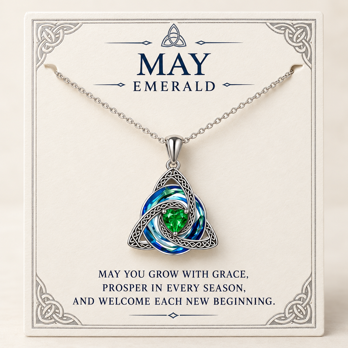 ♾️💖Birthstone Celtic Knot Necklace with cards