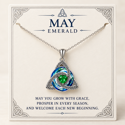♾️💖Birthstone Celtic Knot Necklace with cards
