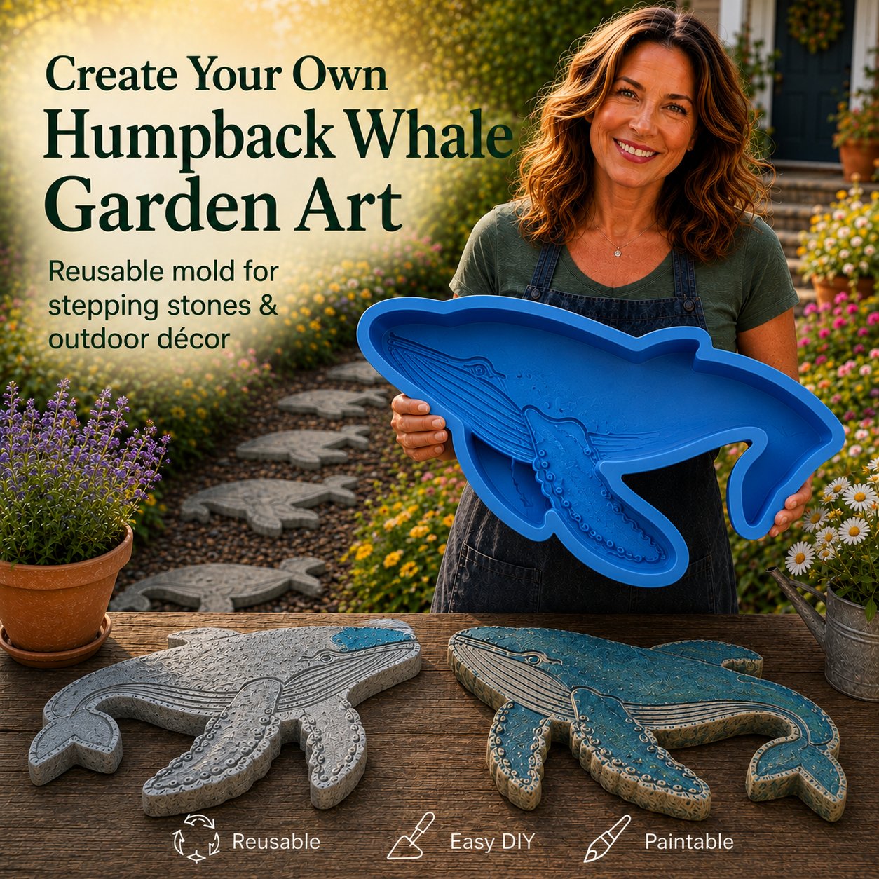 💥 LAST DAY 50% OFF - 🌊 Reusable Ocean Theme Garden Art Mold – Make Your Garden Truly One of a Kind