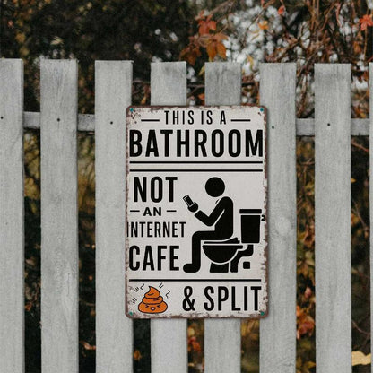 ✨HOT SALE 49% OFF📱🚫Humorous Bathroom Wooden Wall Sign🚽💩