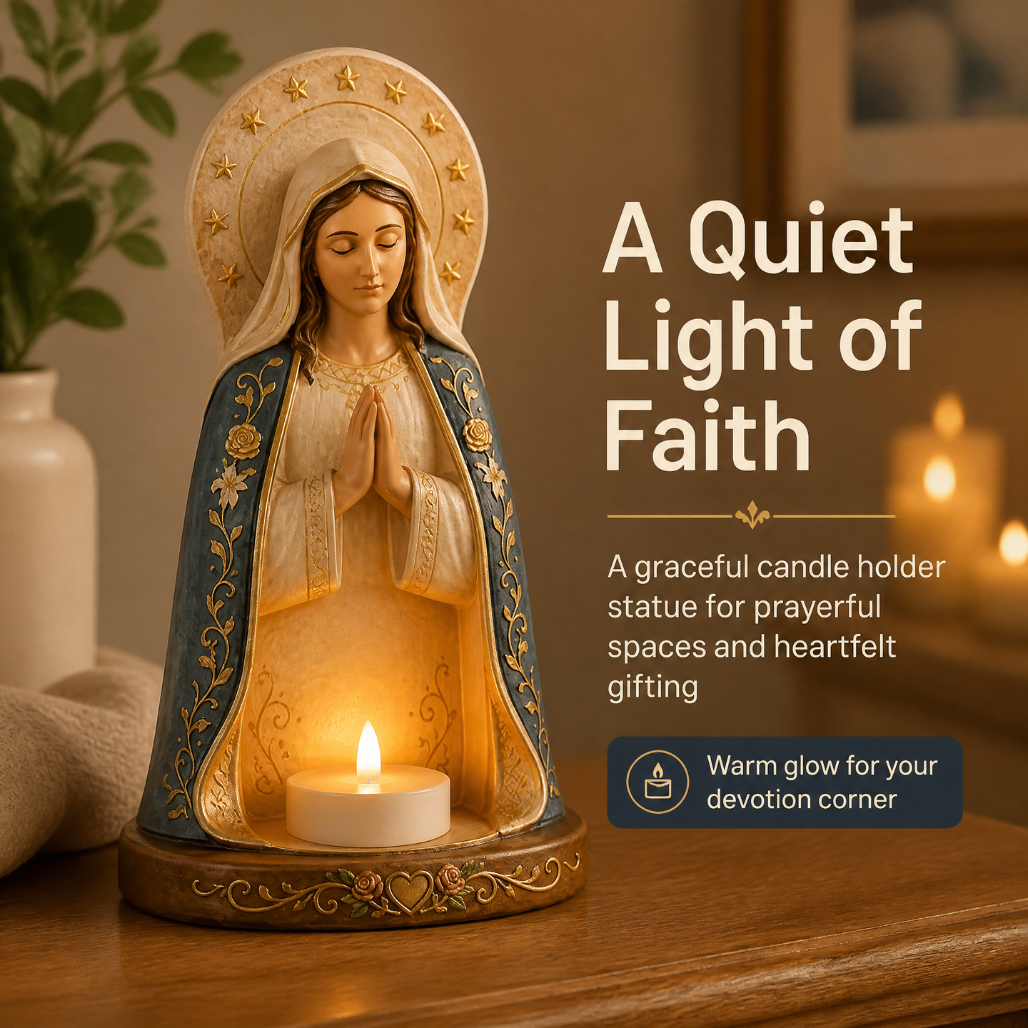 ✝️🕯Jesus & Virgin Mary Prayer Candle Holder