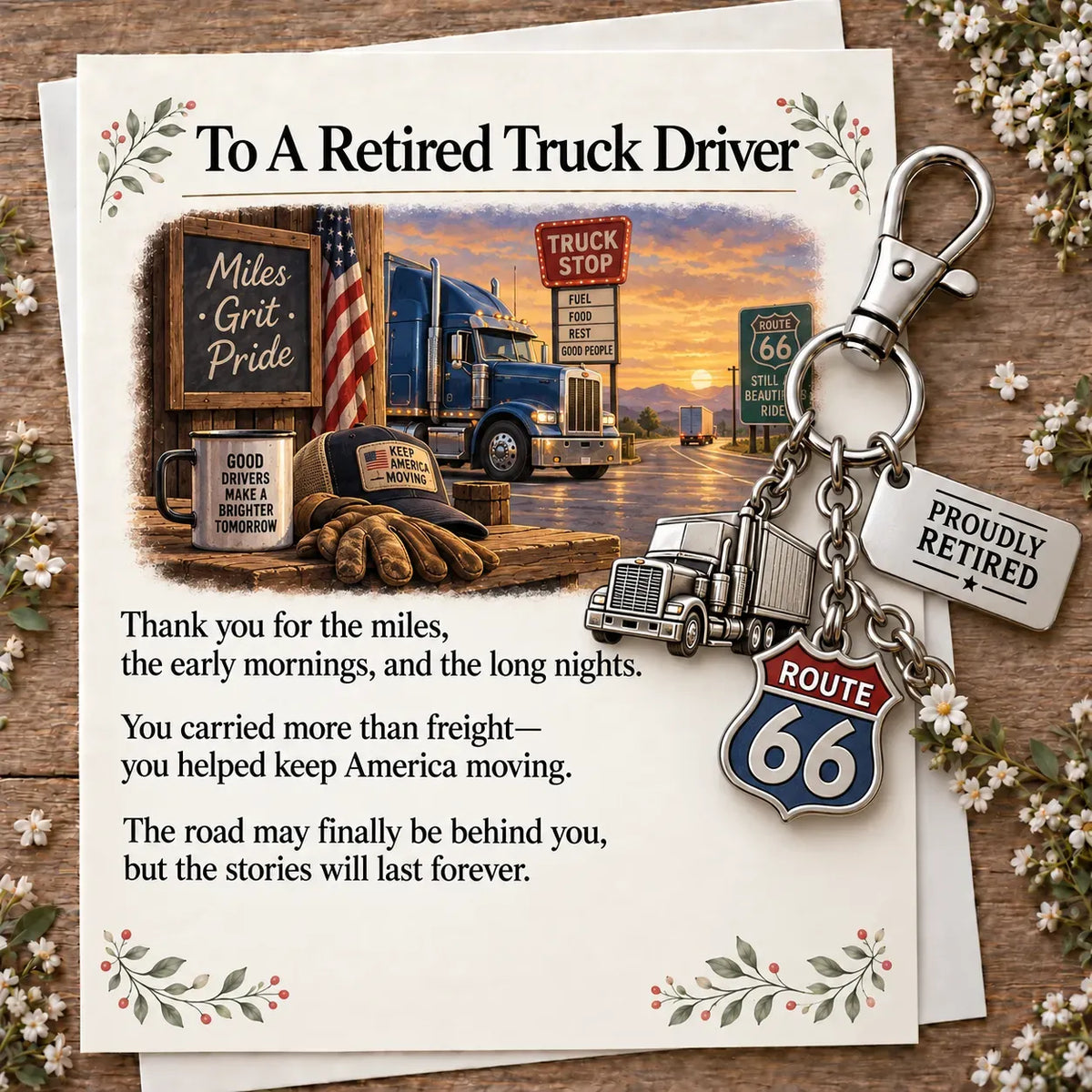 ✨ The "You Make a Difference" Retirement Appreciation Gift Set – Keychain & Greeting Card ✨