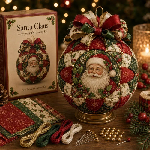 ⏳ Last Day 49% OFF – 🎄Beginner-Friendly DIY Christmas Patchwork Ornament Kit Collection💕