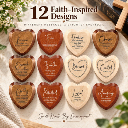 🔥 LAST DAY 49% OFF - ✝️ Christian Pocket Hearts Gift Set – 12 Faith-Filled Keepsakes of Love & Encouragement 🎁