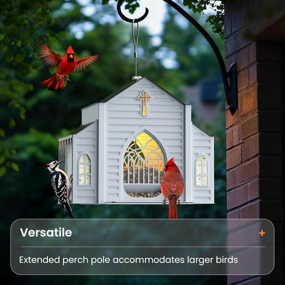 ✝️Last Day 49% OFF-🔥Church-Shaped Metal Solar Bird Feeder🎁Buy 2 Free Shipping