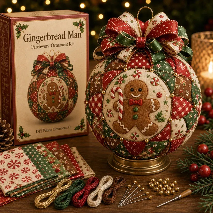 ⏳ Last Day 49% OFF – 🎄Beginner-Friendly DIY Christmas Patchwork Ornament Kit Collection💕